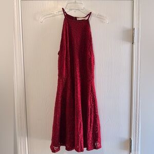 Altar'd State Burgundy Lace Halter Dress size small - good condition